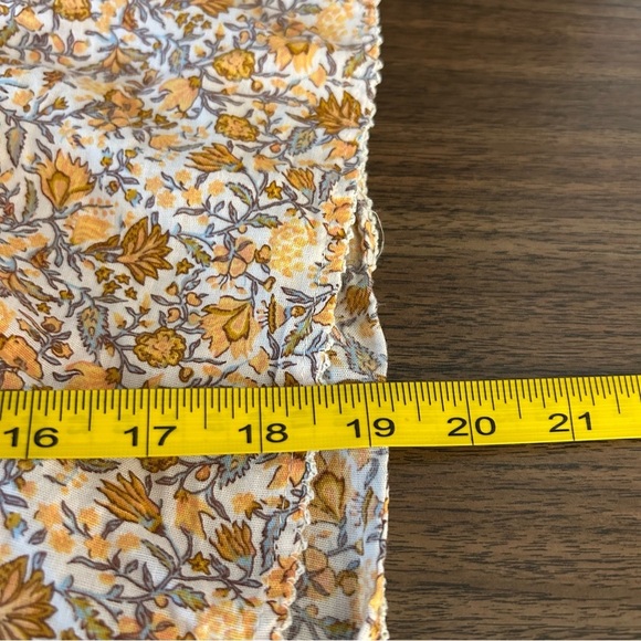 ❤️ Old Navy Floral Blouse Boho Peasant Short Sleeve Peplum Off Shoulder Ruche S - Picture 9 of 9